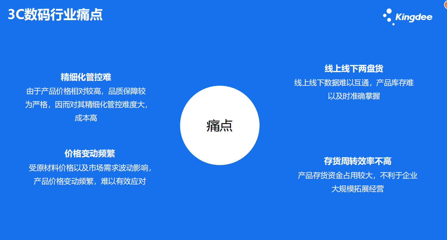 金蝶云星辰3C数码行业痛点